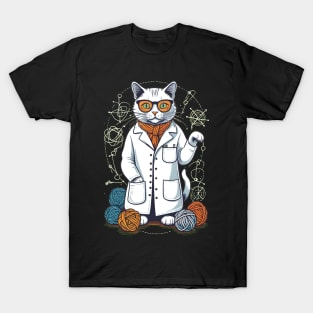Cat in White Uniform - Yarn Expert T-Shirt